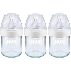 NUK Simply 천연 유리 아기 젖병 118.3ml(4온스) 3팩, 1개