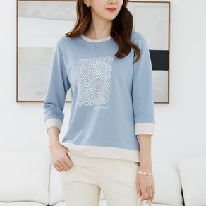 (~99size)[MADE D] 똑핏티셔츠16탄(스퀘어배색) TBD2041_DC4060 엄마옷 빅사이즈