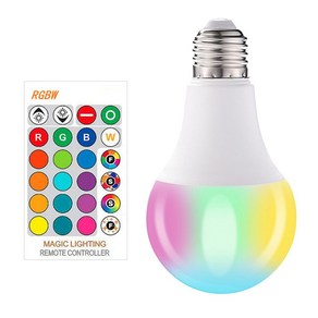 QDY 16색 RGB LED 색상 변경 램프 분위기 불빛 원격제어 4단조절 야간조명 방꾸미기 LED램프 리모컨 포함 실내 실외 사용가능 파티 조명등 A80 15W RGB 화이트빛