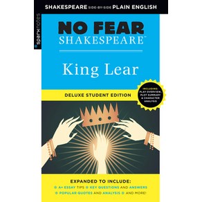 King Lea: No Fea Shakespeae Deluxe Student Edition Volume 3 Papeback, Spaknotes