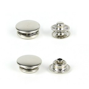 Jstading (10쌍) 니켈 민자 스냅단추 10-20mm, 10개, 링스냅 15mm