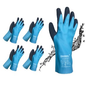 장갑의법칙 리퀴드그립 알파 방수 방유 내화학 장갑 / Gloveway Luquid Gip Watepoof Oil-esistant gloves, 5개