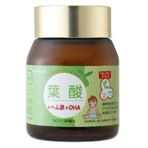 oganic madonna 엄마의 서플리먼트 엽산 + 헴철 DHA 타블렛, 1개