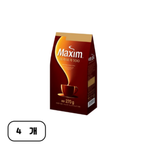 맥심 아라비카 100 원두 커피, 270g, 1개입, 4개