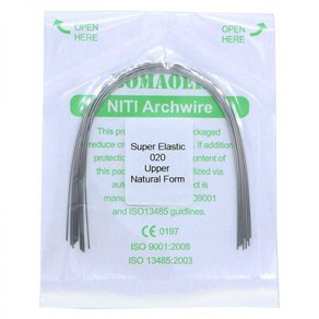 치열 교정 Nitinol 아치 슈퍼 Elastics 치과 와이어 10 Pcs 자연 양식 Niti 라운드 재료, 01 012 Lowe, 10개