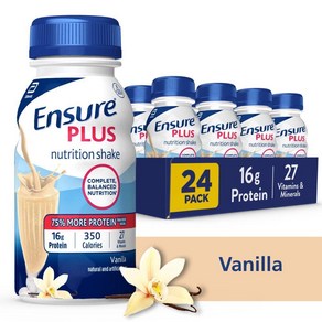 엔슈어 플러스 뉴트리션 16g 프로틴 쉐이크 바닐라맛 Ensure Plus Nutrition Shakes, 96개