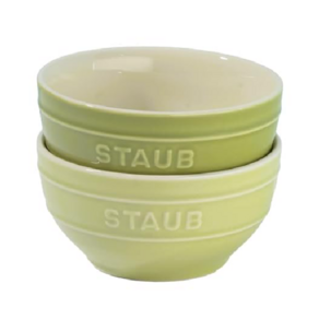 Staub 스타우브 세라믹 밥그릇 2개 세트, 마카롱블루