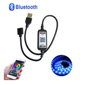 스마트 5V USB 블루투스 컨트롤러 4 핀 5050 2835 RGB LED 스트립 조명 커넥터 전화 앱 Contl 테이프 TV 백라이트 장식, 1개