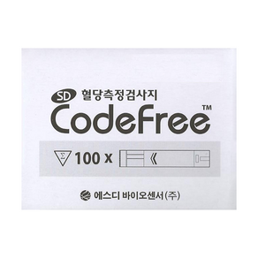 SD바이오센서 코드프리 CodeFee 혈당시험지 혈당측정검사지 100매 SW, 100개입, 1개