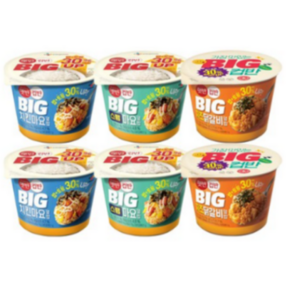 햇반 컵반 BIG 빅 컵밥 세트 (치킨마요덮밥2+스팸마요덮밥2+치즈닭갈비덮밥2), 1세트, 307g