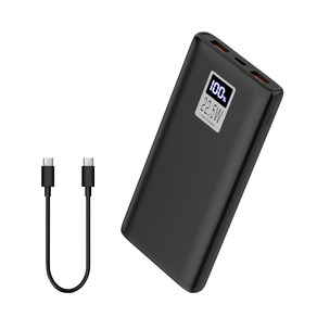 고속 보조배터리 10000mAh PD 22.5W 슬림 보조배터리 잔량표시 기내반입 가능, 블랙/Black