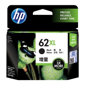 HP No.62XL 정품잉크 C2P05AA, 검정, 1개