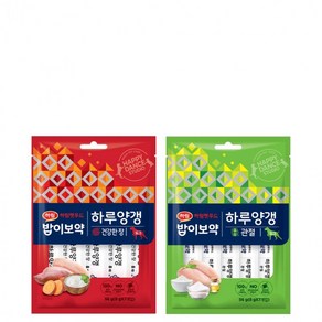 [ 가성비 ] 밥이보약 DOG 하루양갱56g (8g x 7개입) 건강한장&관절 각1개(총14개입) 혼합 강아지간식, 1개