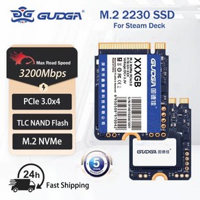 GUDGA M.2 SSD 2230 NVMe 1TB Steam Deck용 PCIe Gen 3x4 Ssd Micosoft Suface PoX 노트북 내부 솔리드, 한개옵션1, 02 512GB 2230 NVMe SSD