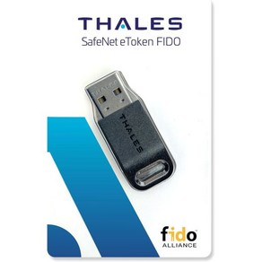 SafeNetTokenFIDO FIDO2 Cetified Secuity Key USBA 비밀번호 없는 피싱 방지 인증을 위한 웹 앱 및 데스크톱, 1개