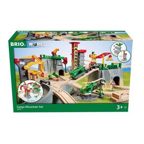 BRIO WORLD 36010 49 3 ~ (브리오 월드) 카고 마운틴 세트 [전 개] 대상 연령 세 (전동 차량 기차 장난감 나무 레일) 빨강