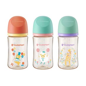 더블하트 모유실감 3세대 PPSU 디어프렌즈 240ml 트리플팩, 서커스베어&블루밍가든&하늘을날꼬양, 1세트