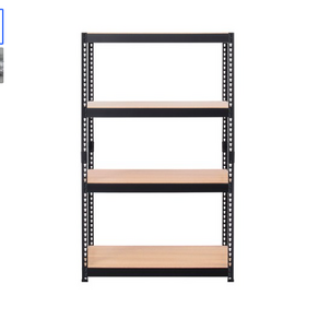 스피드랙 V2 4단 600 x 300 x 1350 mm 무볼트 조립식 철제 선반 앵글 펜트리 렉 베란다, 블랙