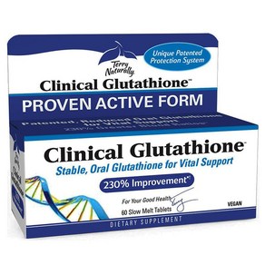 Tey Natually Clinical Glutathione 60Tablets 테리내추럴리 클리니컬 글루타티온 보충제 300mg 60정 미국산 제조 건강 종합비타민 종합영양제, 1세트