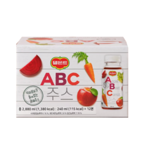 식이섬유함유 사과 비트 당근 ABC과채주스 240ml 12입 (W8C791C)