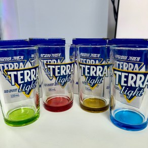 TERRA Light 테라 라이트 전용 맥주 컬러잔 4종 세트 255ml