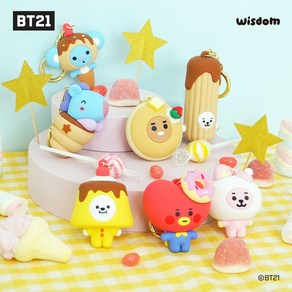 BT21 스윗띵즈 피규어 키링 가방 열쇠고리 키홀더 코야 알제이 슈키 망 치미 타타 쿠키, 망 MANG, 1개