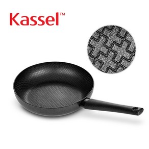 [Kassel] 카셀 블랙 엠보 IH 인덕션 후라이팬 24 cm, 1개