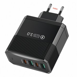 PD 4포트 100W 멀티 충전기, 블랙, 1개