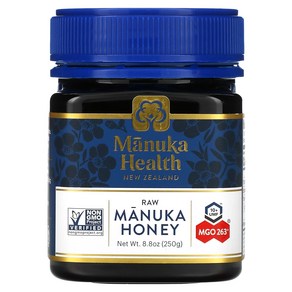 Manuka Health 무가공 마누카 꿀 UMF 10+ MGO 263+ 250g(8.8oz), Manuka Health 무가공 마누카..., 250g, 1개