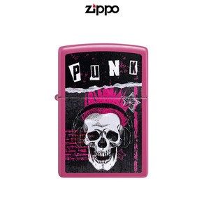 ZIPPO 46430 Punk Skull 지포 펑크 스컬 오일 라이터 방풍 휴대용 선물 파이어 불 EDC 한강사