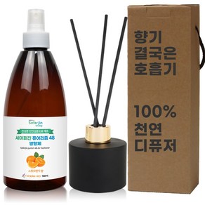 뇌건강 대두레시틴으로 만든 100% 천연디퓨저 21가지 세이퍼진 디퓨저 500ml, 1개, 02. 스윗오렌지