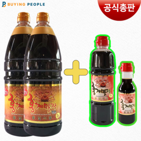 홍일 홍게맛장골드 1.8L 2개입 레드700ml증정 편스토랑 영웅재중 김재중 장민호 진서연 맛간장 홍게간장 간장 W.A.T.B, 2개