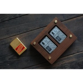 zippo 라이터 수집 상자 보관 진열장 호두나무 원목