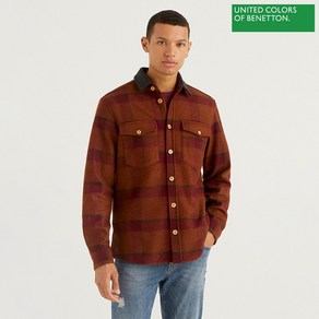 베네통 Check shit jacket 1F 2WIV529Y8 901