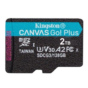 KINGSTON CANVAS GO! Plus 2TB U3 A2 V30 Mico Cad SDXC Class 10 메모리 카드 플래시 Micosd TF Mini 카드 2T, 1개