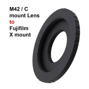 M42-FX 마운트 어댑터 링 M42 (M42X 1mm) / C 마운트 렌즈-Fujifilm FX X 마운트 카메라 XT XA XE XS 시리즈용, 한개옵션0, 1개