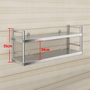 싱크대 선반 스텐 벽선반 업소용 주방 걸이형, 길이 120 너비 35 높이 55 이중 펜스 포함 두꺼, 1개