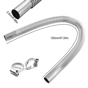 디젤 히터용 스테인리스 스틸 연료 탱크 배기 파이프 호스 튜브 자동차 공기 주차 히터 클램프 2 개 포함 6