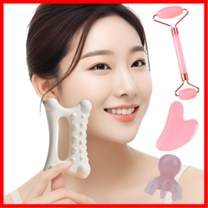 [선물용] 괄사 마사지기 4종 롤러 하트 문어 두피 디톡스 마사지, 핑크, 1개