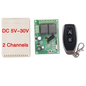 433Mhz RF 원격 제어 회로 범용 무선 스위치 DC 5V 12V 24V 2CH f 릴레이 수신기 및 Keyfob 송신기 차고, 협력사, 1RC 1B, 01 1RC 1B, 01 CHINA