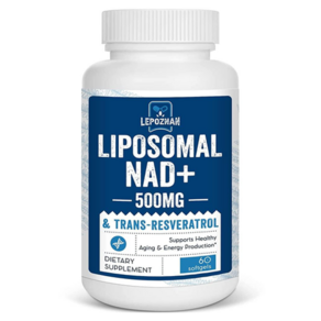 LEPOZNAN 리포솜 NAD+ 500mg +트랜스 레스베라트롤 300mg 60소프트젤, 1개