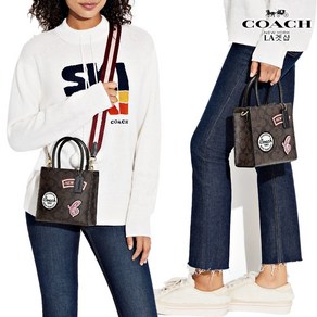 코치 미니 콜리 시그니처 크로스 스키 패치 CE593 Mini Cally Crossbody In Signature Ski Patches