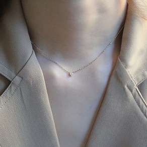 아얼리 Jewellery 하트 Necklace 프리미엄 큐빅 실버 목걸이 14k 고급도금