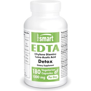 슈퍼스마트 EDTA 에틸렌디아민테트라아세트산 1000mg 180베지캡슐 3개, 1개, 180정