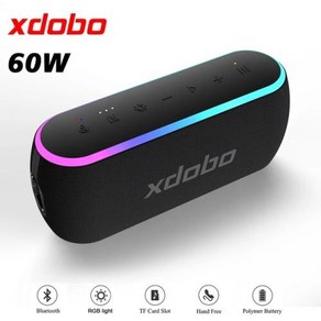 XDOBO X8III 블루투스 스피커 무선 서브우퍼 RGB IPX7 6600mAh 강력한 베이스 보조배터리 스마트폰용 야외 뮤직박스 60W, 1) X8III, 1) X8III