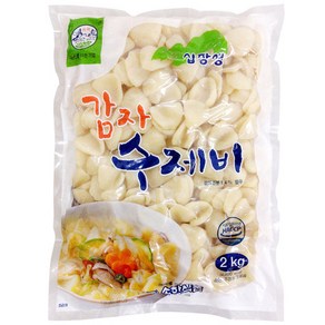 송학식품 송학 감자수제비2kg x 6봉 1박스 (1봉당 약13인분), 2kg, 6개