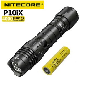 NITECORE 전술 손전등 USBC 충전식 성능 igeneation 토치 라이트 NL2150HPi 배터리 포함 4000 루멘 P10iX, 1. With NL2150HPi, 1개