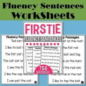 My Fistie Fluency Sentences 유치원 아이들 영어를 배우다 단어 구절 워크북 읽기 파닉스 북스, 136  Pcs