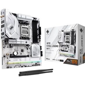 ASRock 애즈락 X870 Po RS AMD Ryzen 라이젠 소켓 AM5 ATX 마더보드 DDR5 DIMM 8000MHz 256GB PCIe Gen5 SATA3 6.0Gb, Steel Legend