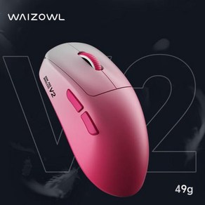 게이밍마우스 WAIZOWL OGM PRO V2 8K 무선 Paw3950 블루투스 트라이 모드 인체공학 경량 E 스포츠 PC 액세서리 선물, 없음, 3) Pink